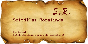 Soltész Rozalinda névjegykártya